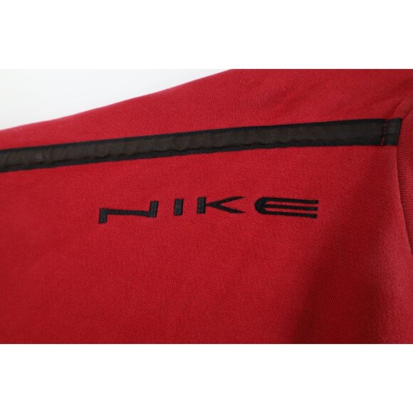 Vtg Nike Mens L Distressed Spell Out Travis Scott Mini Swoosh Sweatshirt Red - Picture 5 of 16